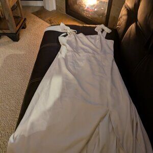 A really adorable white longer Sundress